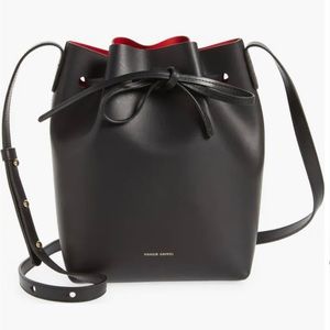 Mansur Gavriel Black Leather Bucket Bag